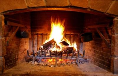 an open fireplace an open fireplace